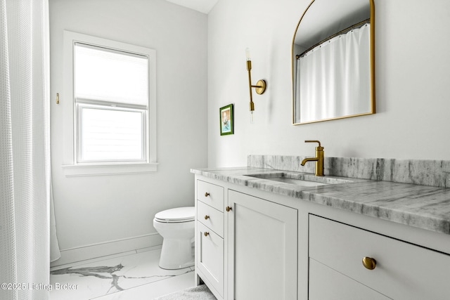 6115 Passionflower Dr, Prospect, KY 40059 - bathroom featuring marble look tiles and vanity