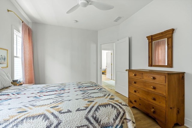 6115 Passionflower Dr, Prospect, KY 40059 - bedroom featuring light wood-type flooring and ceiling fan
