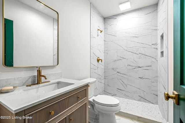 6115 Passionflower Dr, Prospect, KY 40059 - full bathroom featuring vanity and a marble finish shower