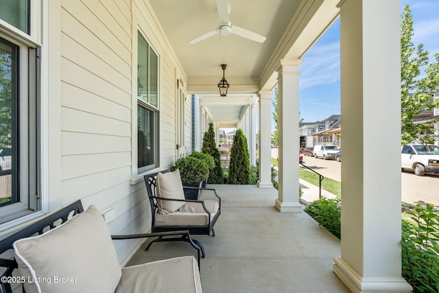 6115 Passionflower Dr, Prospect, KY 40059 - covered porch featuring ceiling fan