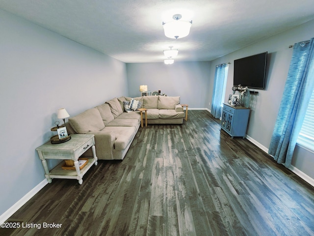 12630 Orell Station Pl, Louisville, KY 40272 - living room with dark wood-style floors and baseboards