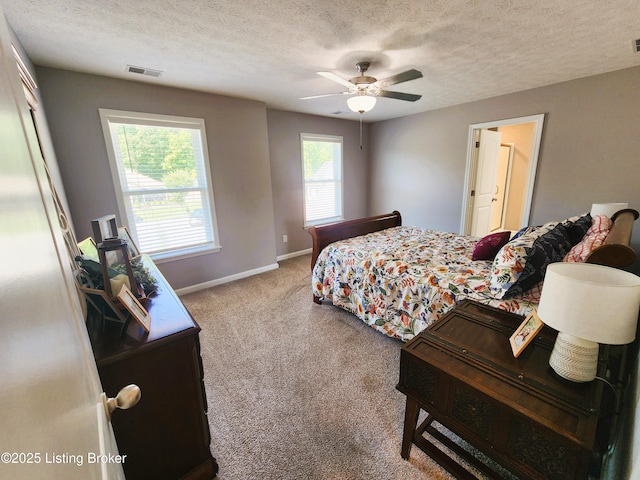 12630 Orell Station Pl, Louisville, KY 40272 - bedroom featuring carpet, a textured ceiling, and ceiling fan