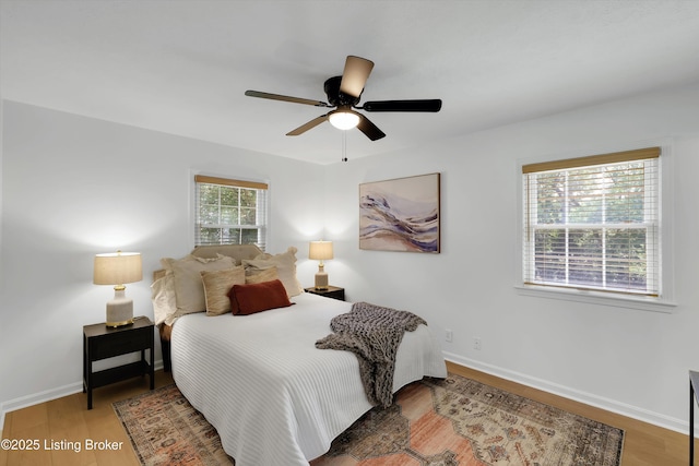 3407 Hillsboro Rd, Louisville, KY 40207 - bedroom featuring wood finished floors and a ceiling fan