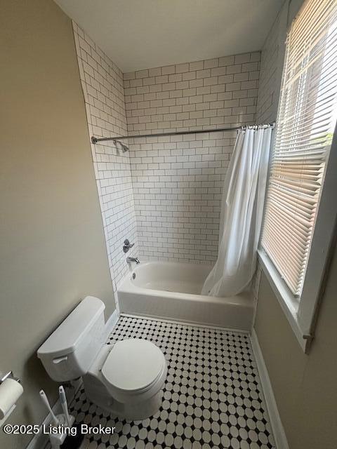 1842 Deer Park Ave, Louisville, KY 40205 - full bath featuring shower / bath combo and tile patterned floors