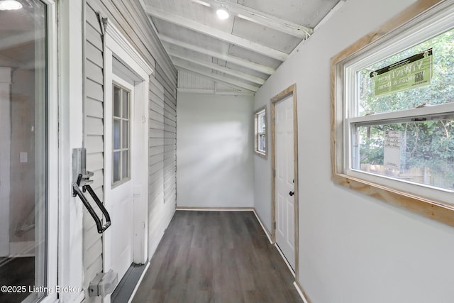 2522 Wilson Ave, Louisville, KY 40210 - hallway with dark wood finished floors and baseboards