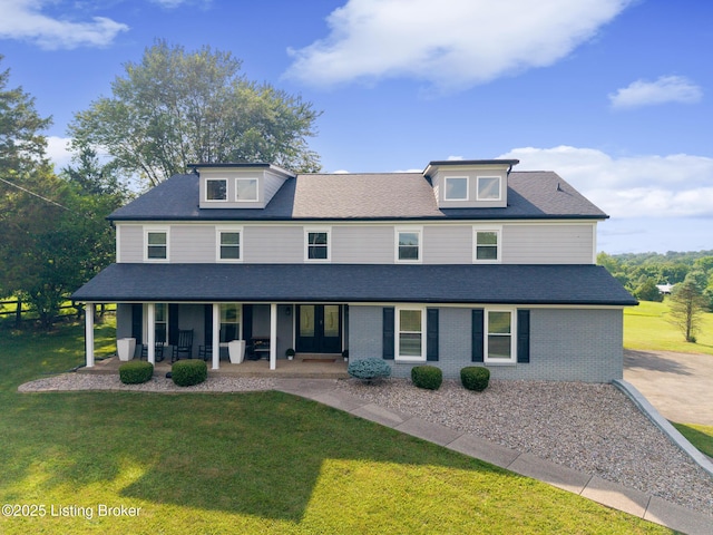 10020 Oak Grove Rd, Louisville, KY 40291 - view of front of home featuring a porch, a front lawn, and roof with shingles