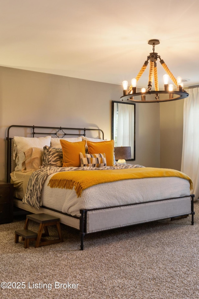 10020 Oak Grove Rd, Louisville, KY 40291 - carpeted bedroom featuring a chandelier
