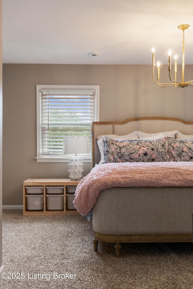 10020 Oak Grove Rd, Louisville, KY 40291 - bedroom featuring carpet and a chandelier