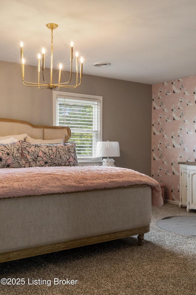 10020 Oak Grove Rd, Louisville, KY 40291 - carpeted bedroom featuring a chandelier