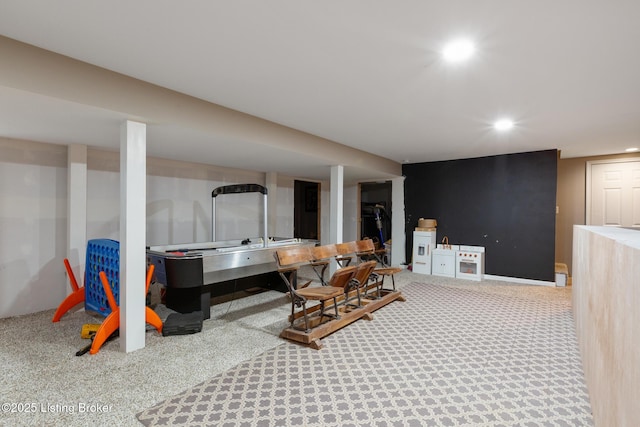 10020 Oak Grove Rd, Louisville, KY 40291 - finished below grade area with carpet flooring and recessed lighting