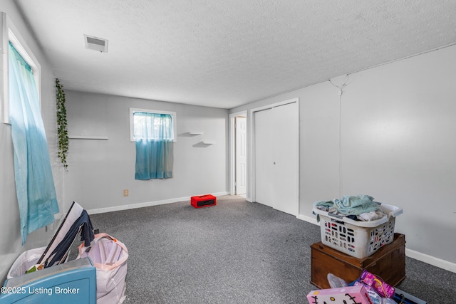 2625 Shumate Rd, Ekron, KY 40117 - interior space with a textured ceiling and carpet flooring