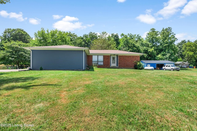 2625 Shumate Rd, Ekron, KY 40117 - single story home featuring a front yard and brick siding