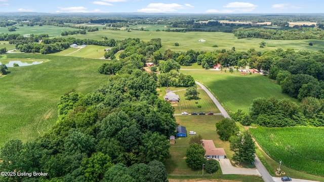 2625 Shumate Rd, Ekron, KY 40117 - aerial view of property and surrounding area featuring a large body of water and rural landscape