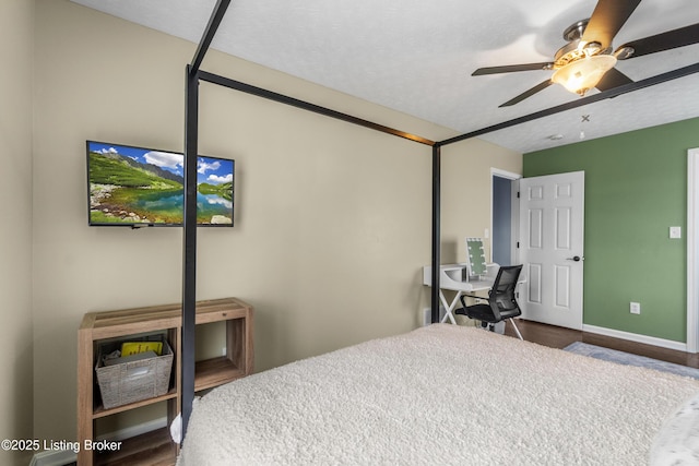 10008 Hornbeam Blvd, Louisville, KY 40228 - bedroom featuring wood finished floors and ceiling fan