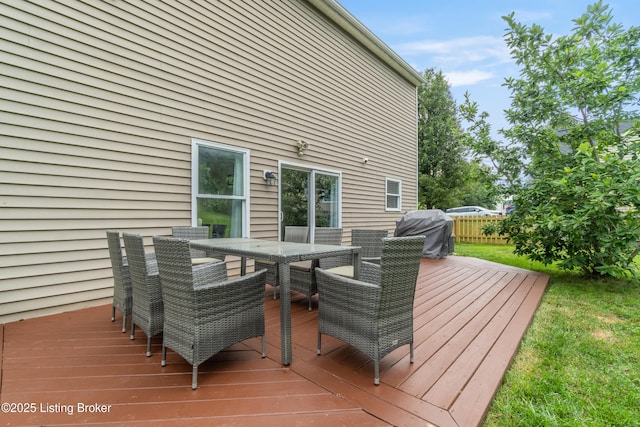10008 Hornbeam Blvd, Louisville, KY 40228 - deck featuring a grill and outdoor dining area