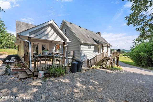 4333 Wax Rd, Clarkson, KY 42726 - view of front of home with a wooden deck and a shingled roof
