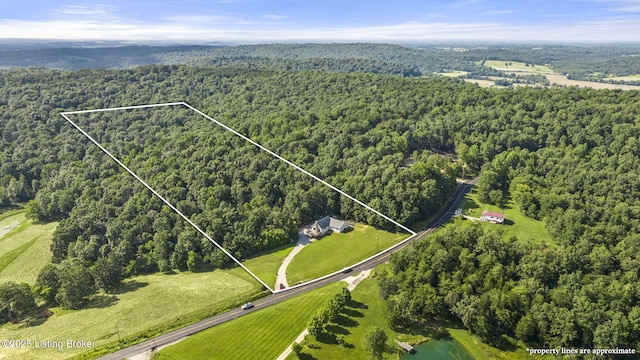 4333 Wax Rd, Clarkson, KY 42726 - view of property location featuring a heavily wooded area and property boundaries highlighted