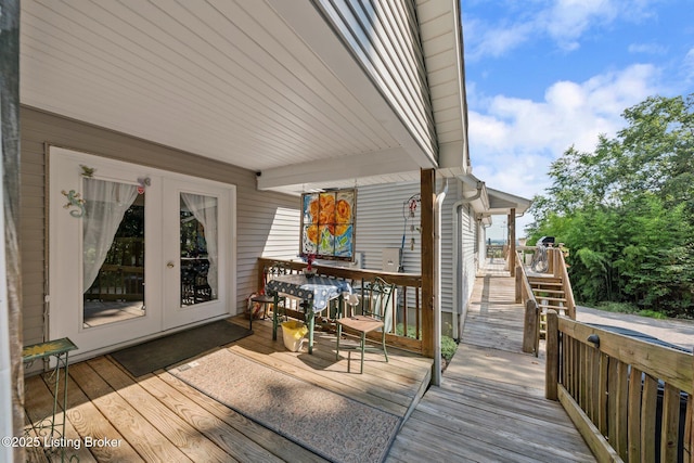 4333 Wax Rd, Clarkson, KY 42726 - wooden deck with french doors