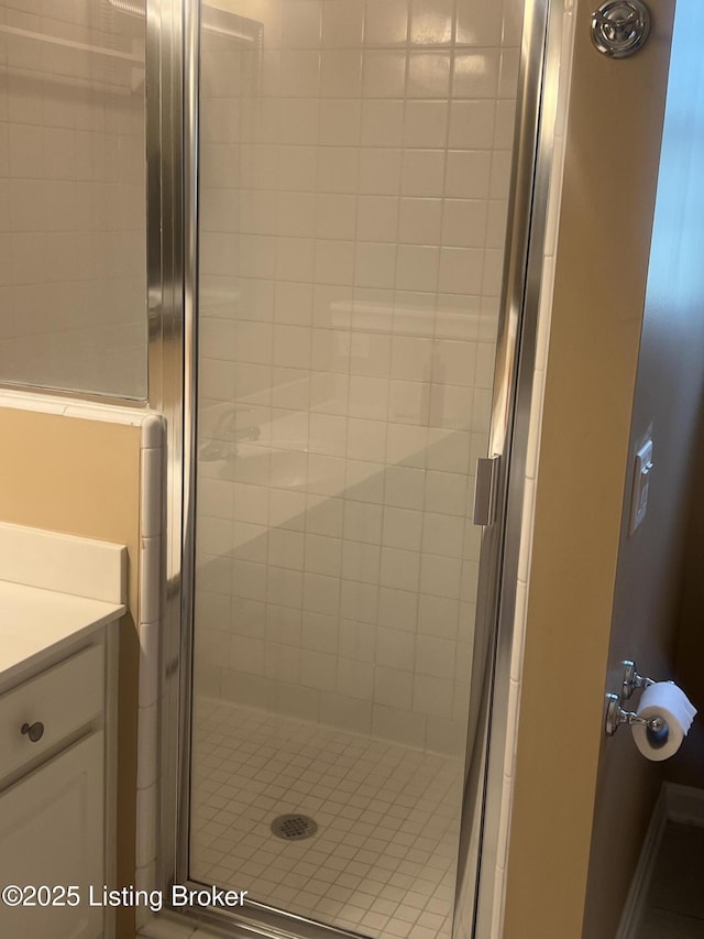 9403 Alex Ct, Louisville, KY 40299 - bathroom with a shower stall and vanity