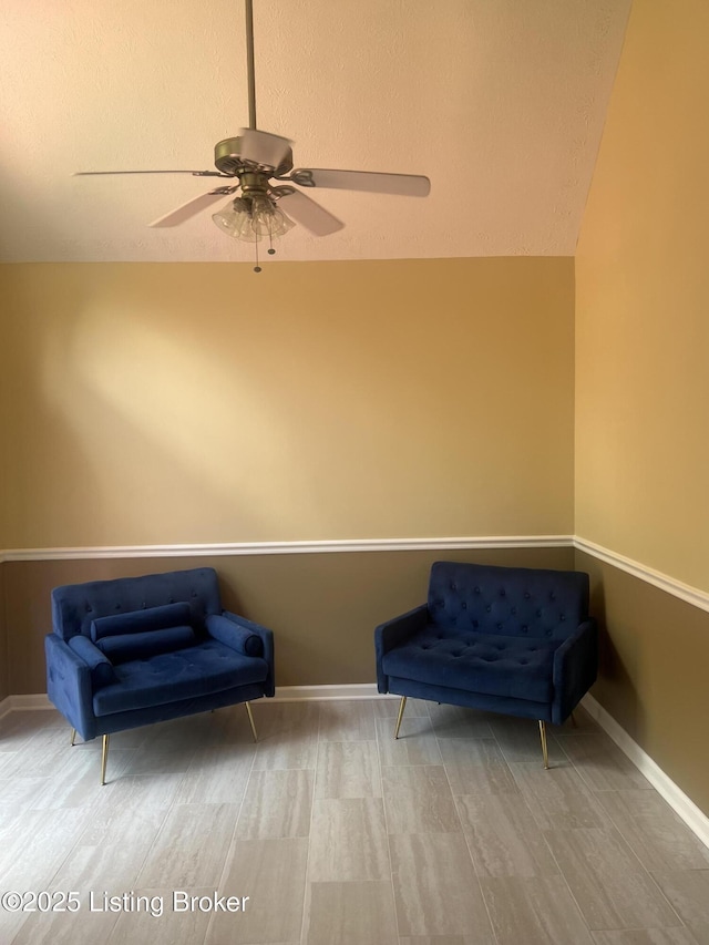 9403 Alex Ct, Louisville, KY 40299 - living area with wood finished floors and ceiling fan