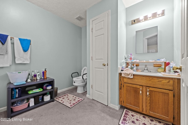 1291 Lipps Ln, Louisville, KY 40219 - bathroom with vanity and a textured ceiling