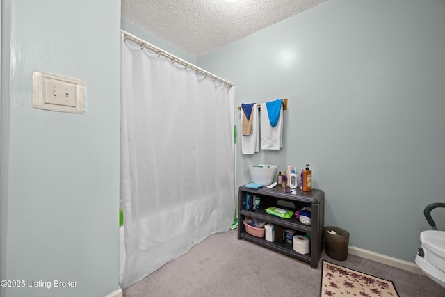 1291 Lipps Ln, Louisville, KY 40219 - full bathroom with a textured ceiling and toilet