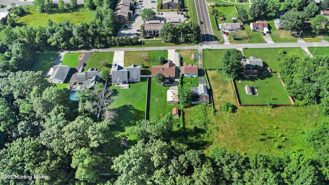 1291 Lipps Ln, Louisville, KY 40219 - aerial view of property and surrounding area with nearby suburban area