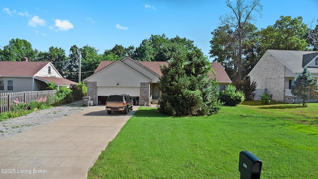 1291 Lipps Ln, Louisville, KY 40219 - view of front of house featuring concrete driveway, a garage, and brick siding