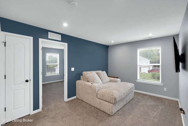 124 Shadow Rock Ct, Shepherdsville, KY 40165 - sitting room featuring carpet flooring, plenty of natural light, and recessed lighting