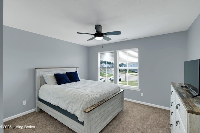 124 Shadow Rock Ct, Shepherdsville, KY 40165 - bedroom with light colored carpet and a ceiling fan
