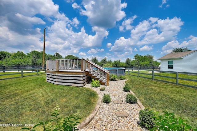 124 Shadow Rock Ct, Shepherdsville, KY 40165 - fenced backyard with a wooden deck