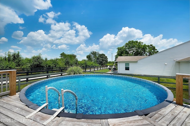 124 Shadow Rock Ct, Shepherdsville, KY 40165 - view of swimming pool with a wooden deck