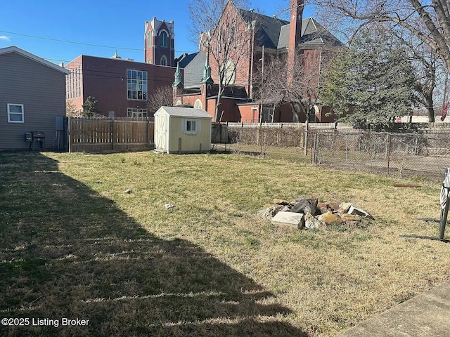 1214 Logan St, Louisville, KY 40204 - fenced backyard featuring a storage shed