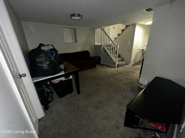 304 S 41st St, Louisville, KY 40212 - living area with stairs and carpet