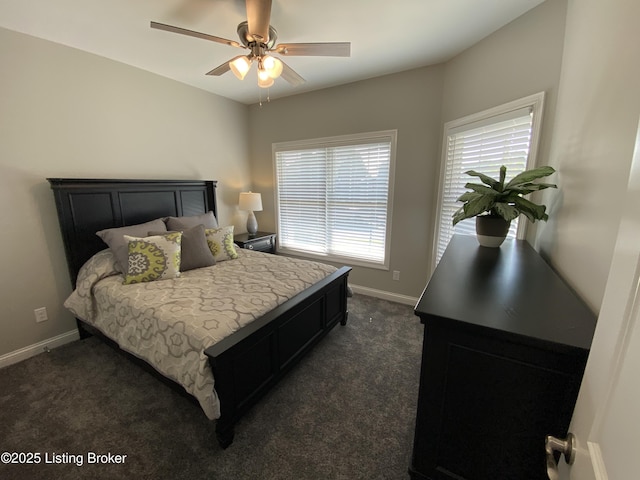 7508 Pavilion Park Rd, Louisville, KY 40214 - bedroom featuring dark colored carpet and a ceiling fan