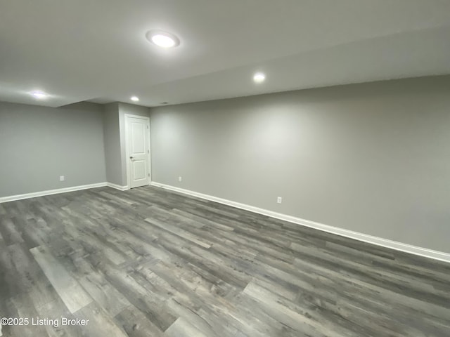 7508 Pavilion Park Rd, Louisville, KY 40214 - finished below grade area featuring recessed lighting and dark wood-type flooring