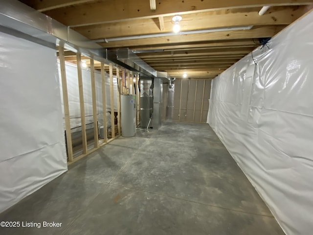 7508 Pavilion Park Rd, Louisville, KY 40214 - unfinished below grade area featuring water heater and heating unit