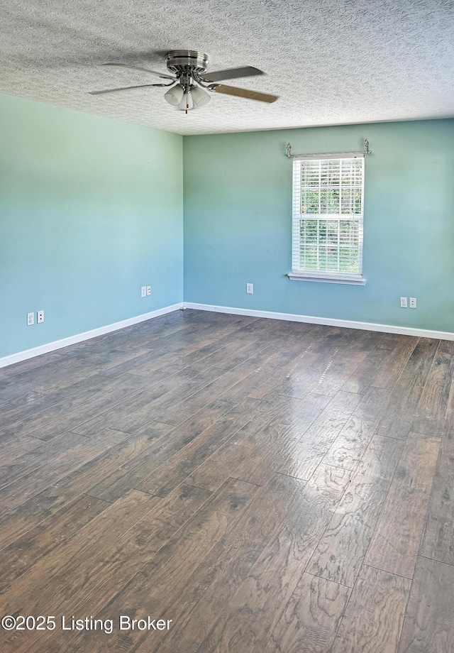 599 Ritchie Dr, Brandenburg, KY 40108 - spare room featuring hardwood / wood-style flooring, a ceiling fan, and a textured ceiling