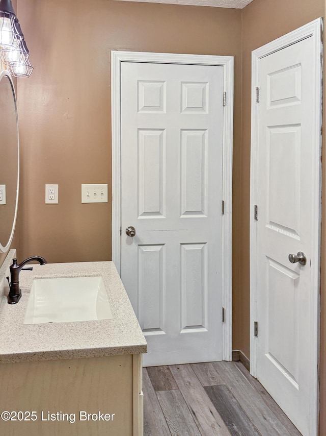 599 Ritchie Dr, Brandenburg, KY 40108 - bathroom featuring vanity and wood finished floors