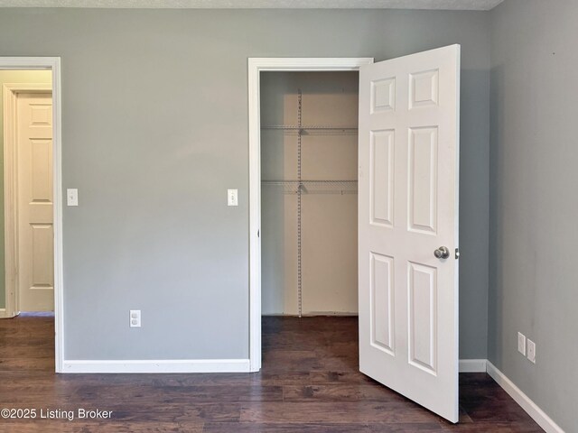 599 Ritchie Dr, Brandenburg, KY 40108 - unfurnished bedroom with wood finished floors and a walk in closet