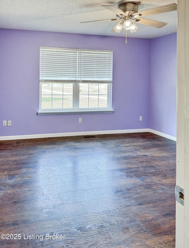599 Ritchie Dr, Brandenburg, KY 40108 - spare room with ceiling fan, wood finished floors, and a textured ceiling