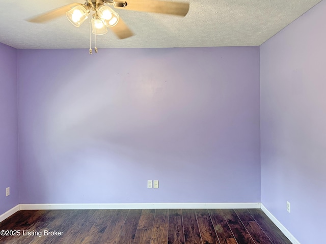 599 Ritchie Dr, Brandenburg, KY 40108 - spare room featuring a ceiling fan, wood finished floors, and a textured ceiling