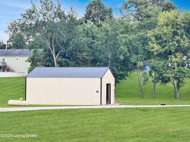 599 Ritchie Dr, Brandenburg, KY 40108 - view of pole building with a yard