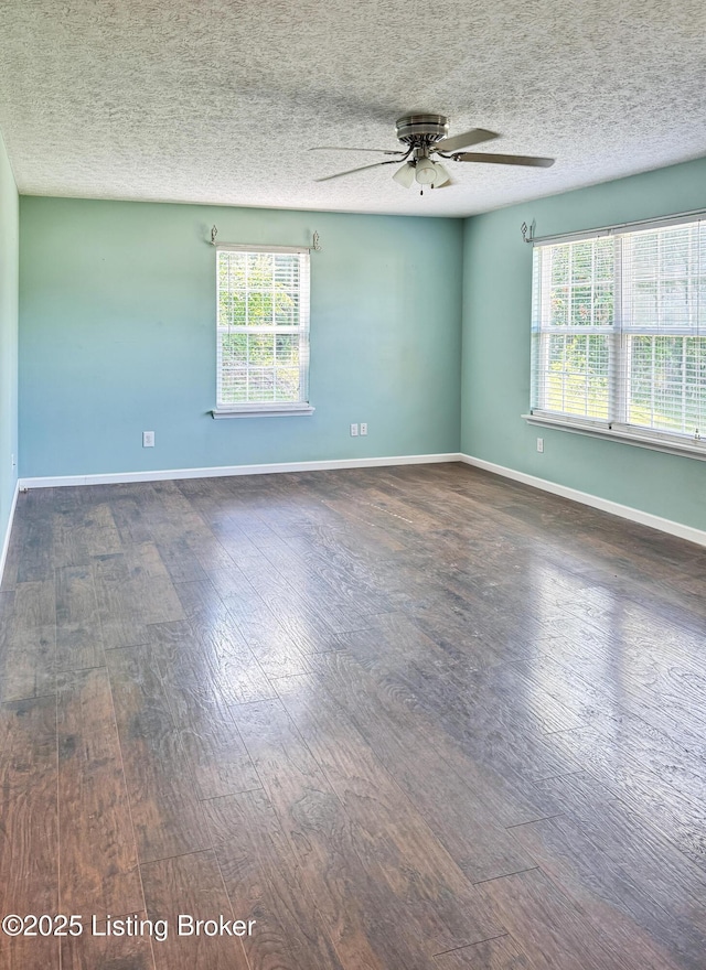 599 Ritchie Dr, Brandenburg, KY 40108 - spare room with wood finished floors, ceiling fan, and a textured ceiling