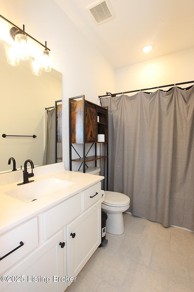 4017 Williams Crossing Way, Jeffersonville, IN 47130 - bathroom featuring vanity, tile patterned flooring, and recessed lighting
