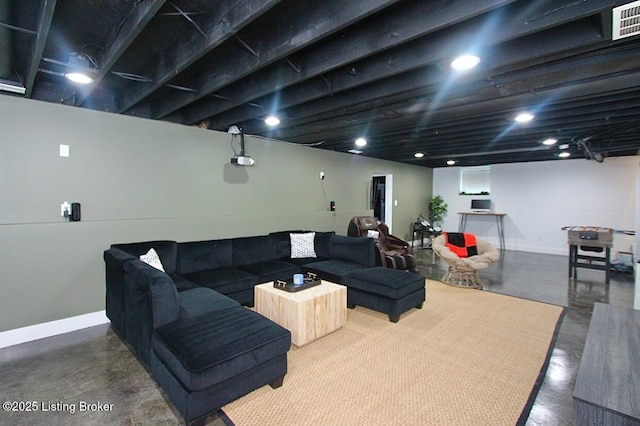 4017 Williams Crossing Way, Jeffersonville, IN 47130 - living room with concrete floors