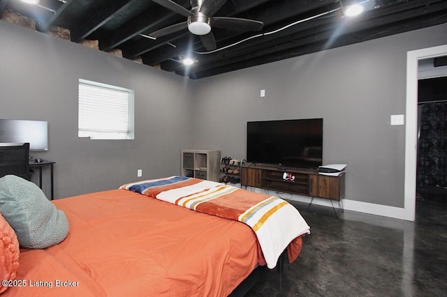 4017 Williams Crossing Way, Jeffersonville, IN 47130 - bedroom featuring finished concrete floors and ceiling fan