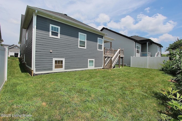 4017 Williams Crossing Way, Jeffersonville, IN 47130 - rear view of house with stairs and a deck