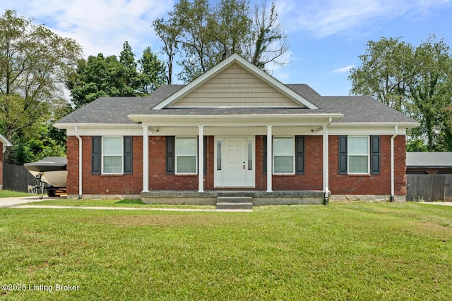 112 Shallow Springs Ct, Bardstown, KY 40004 - view of front of home featuring roof with shingles, a porch, and brick siding