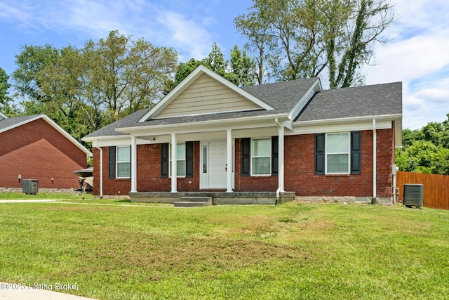 112 Shallow Springs Ct, Bardstown, KY 40004 - view of front of home featuring covered porch, a shingled roof, and brick siding